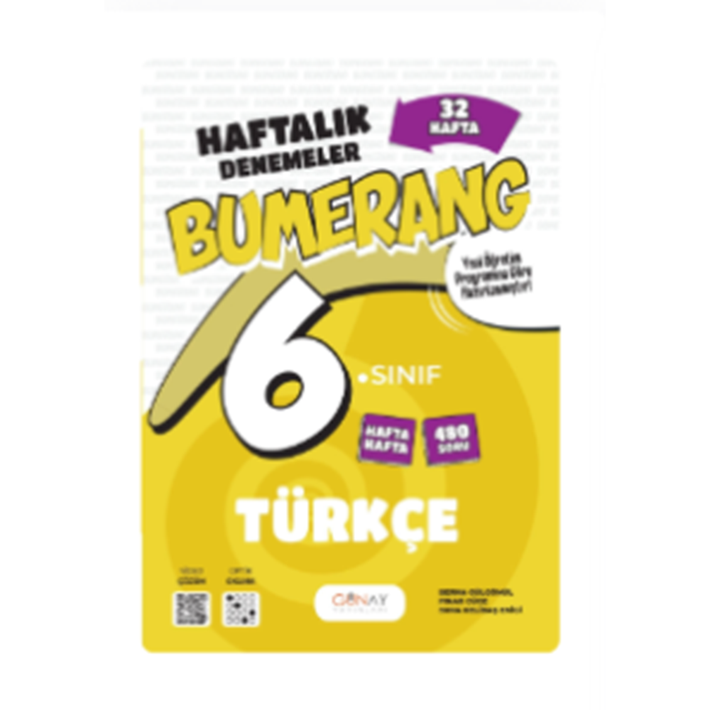 6. SINIF Bumerang 32 Haftalık Türkçe Denemeleri