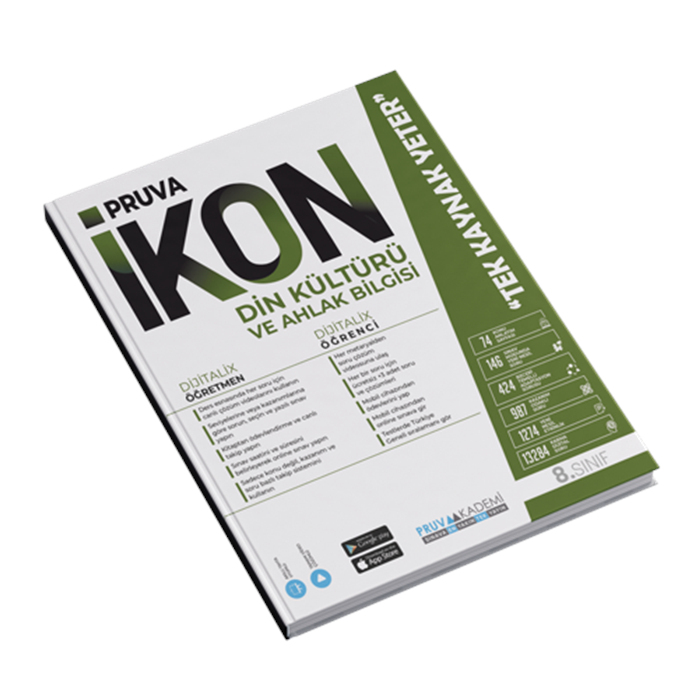 PRUVA 8. SINIF İKON ETKİNLİKLİ SORU BANKASI DİN KÜLTÜRÜ