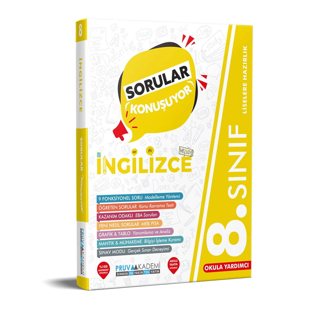 PRUVA 8. SINIF SORULAR KONUŞUYOR SORU BANKASI İNGİLİZCE