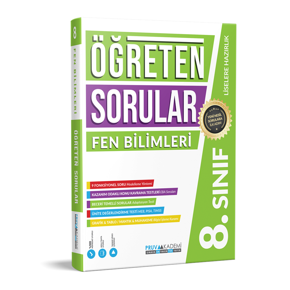 PRUVA 8. SINIF ÖĞRETEN SORULAR SORU BANKASI FEN BİLİMLERİ