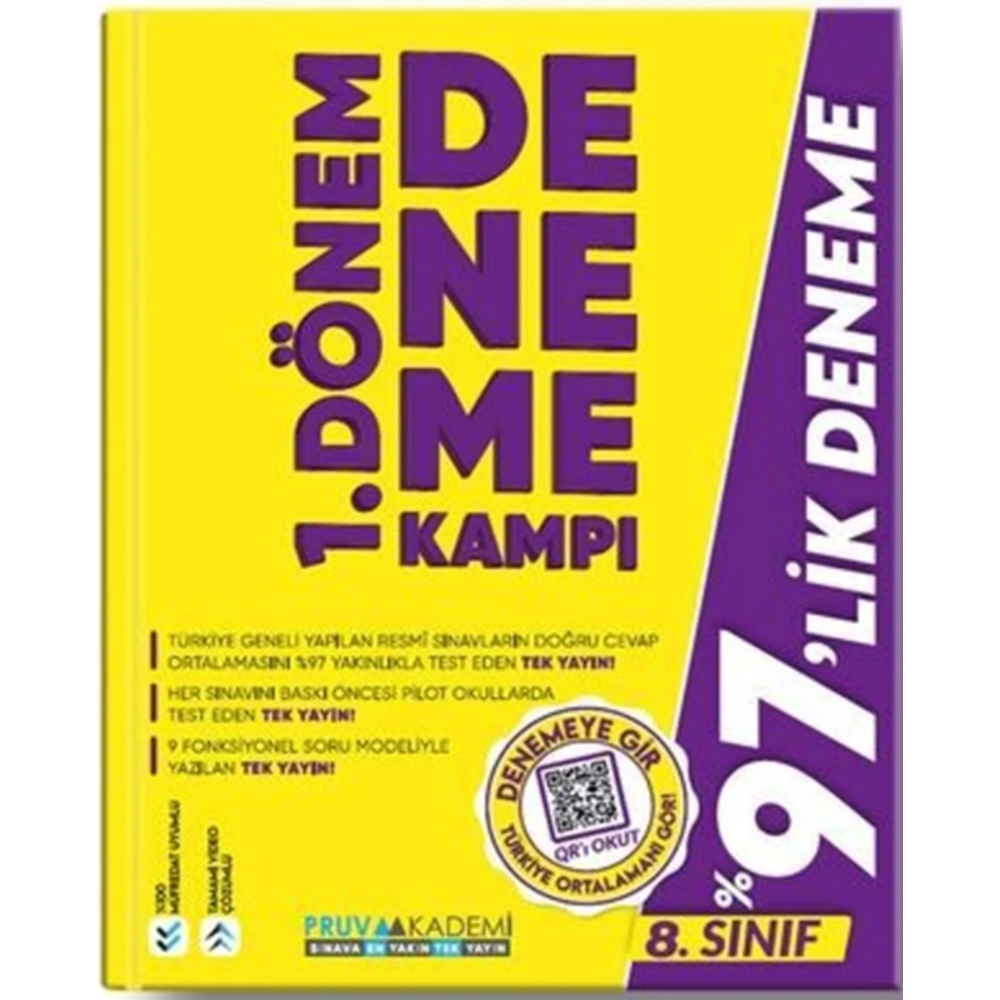 PRUVA 8. SINIF SINAV MODU 1. DÖNEM 3'Lü FASİKÜL DENEME