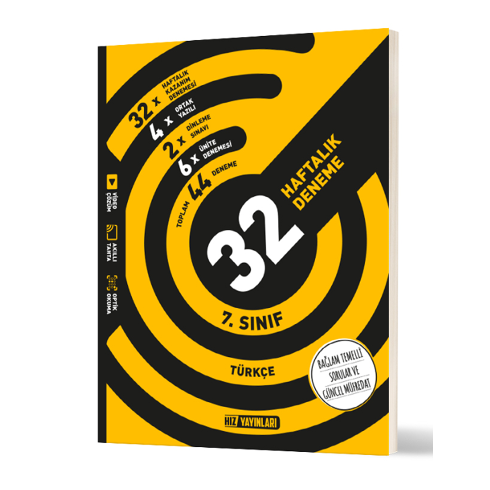 HIZ YAYINLARI 7.SINIF TÜRKÇE HAFTALIK DENEME
