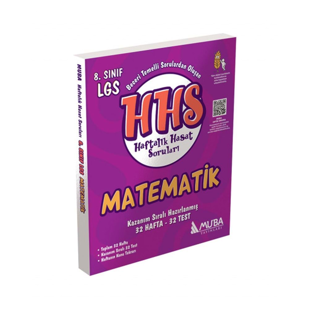 MUBA 8.Sınıf Matematik Haftalık Hasat Soruları (HHS)