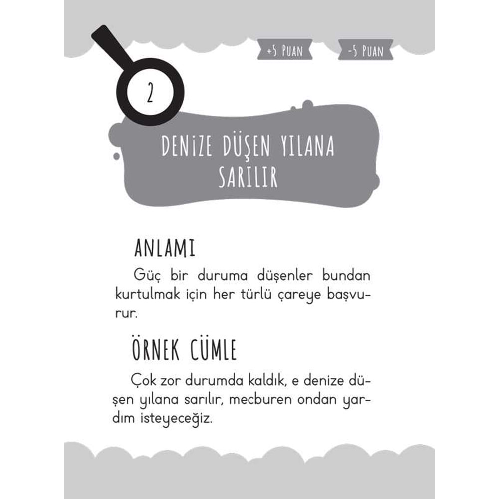 DAMLA OYUNLARLA ATASÖZÜ KARTLARI