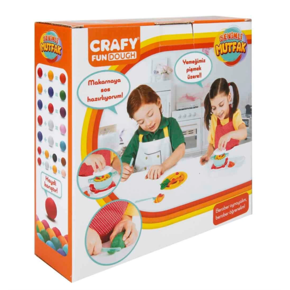Sunman Crafy Oyun Hamur Seti Sevimli Mutfak Hamurlu 200 gr 10 Parça