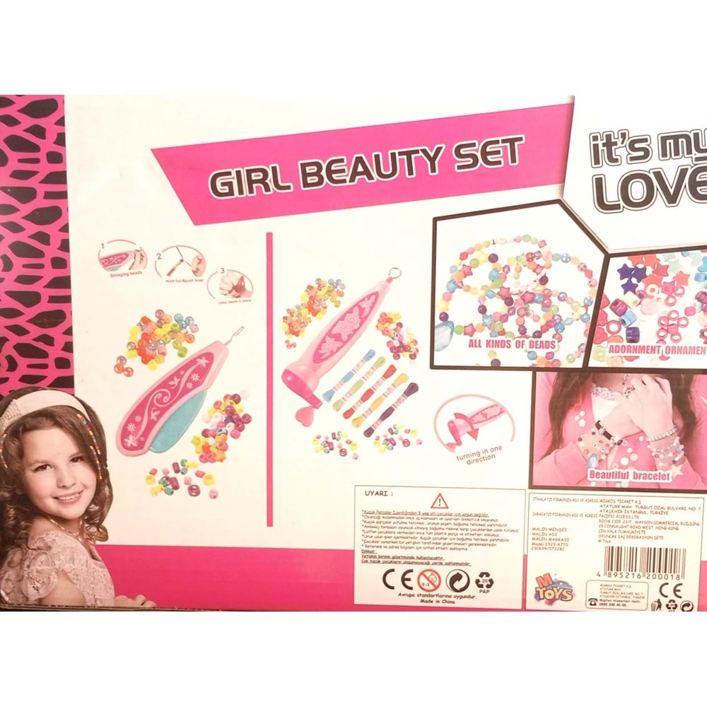 Mtoys Oyuncak Saç Boncuk Seti