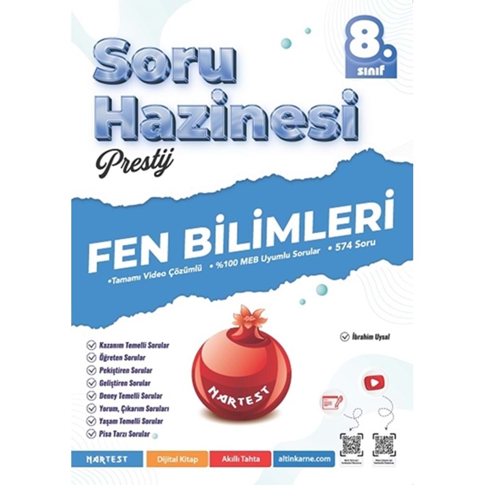 NARTEST 8.SINIF PRESTİJ FEN BİLİMLERİ SORU BANKASI