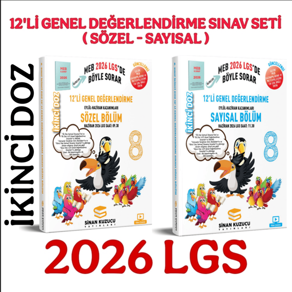 SİNAN KUZUCU 12 Lİ GENEL DEĞERLENDİRME İKİNCİ DOZ DENEME-SAYISAL-SÖZEL-2026