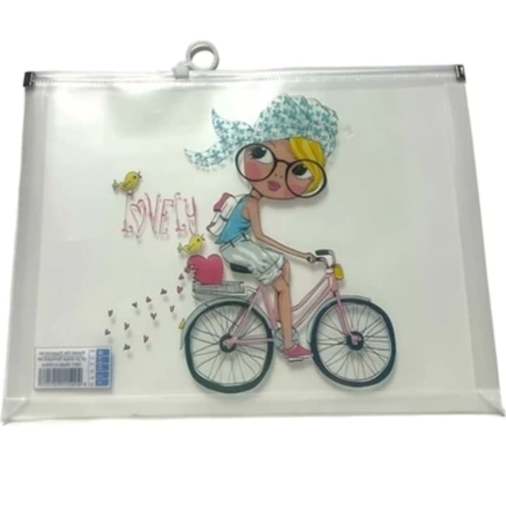 Südor Desenli Fermuarlı A4 Dosya