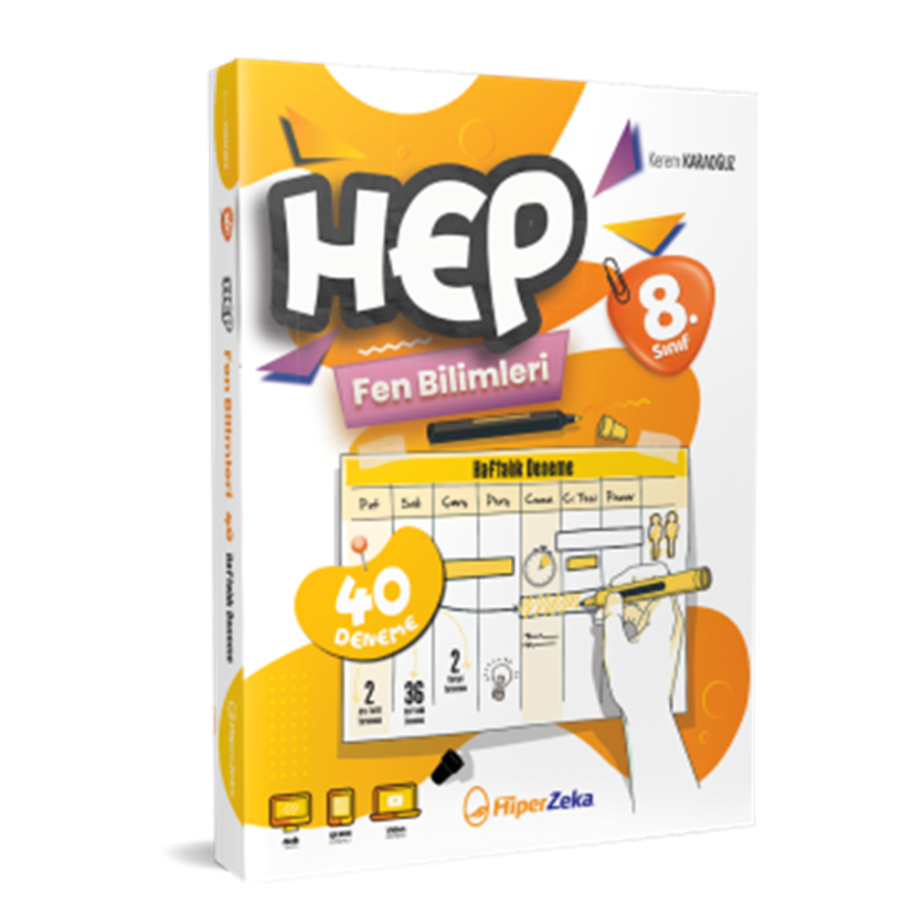 8. Sınıf HEP Fen Bilimleri Haftalık deneme Föyleri