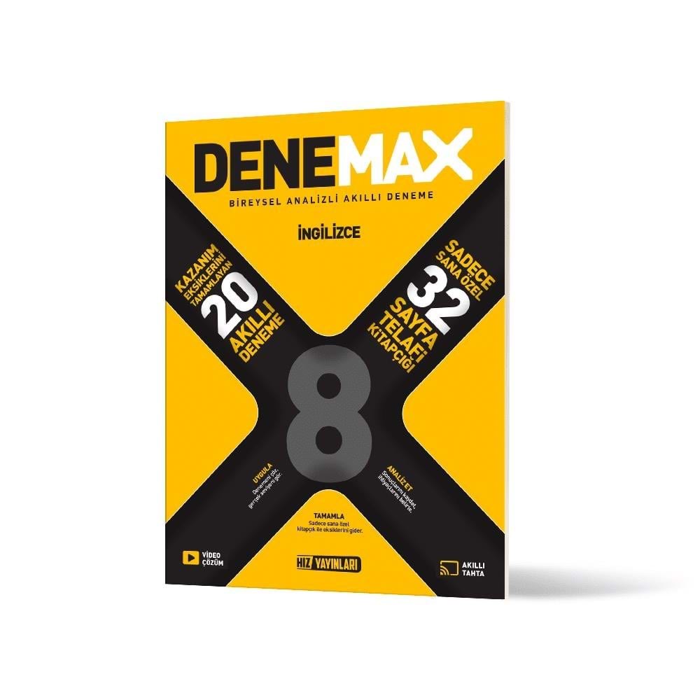 HIZ 8 İNGİLİZCE DENEMAX AKILLI DENEME 20 Lİ