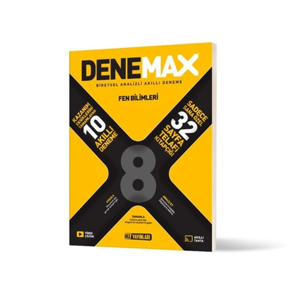 HIZ 8 FEN BİLİMLERİ DENEMAX AKILLI DENEME 10 LU