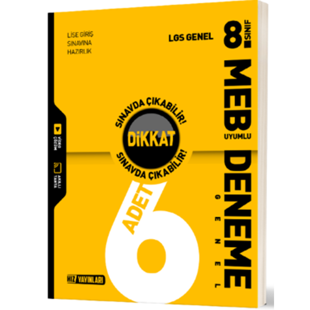 HIZ 8.SINIF LGS GENEL DENEME 6 LI