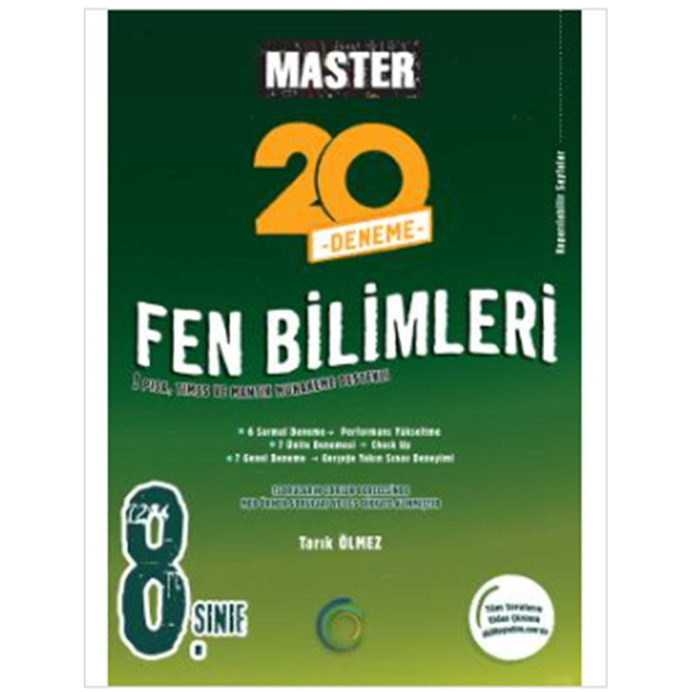 8. Sınıf Master 20 Fen Bilimleri denemesi