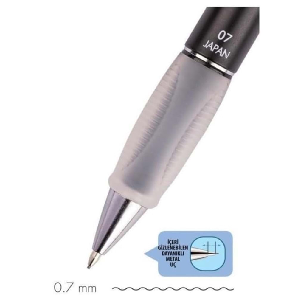 SERVE DEEP VERSATİL KALEM 0.7 MM METALİK SİYAH