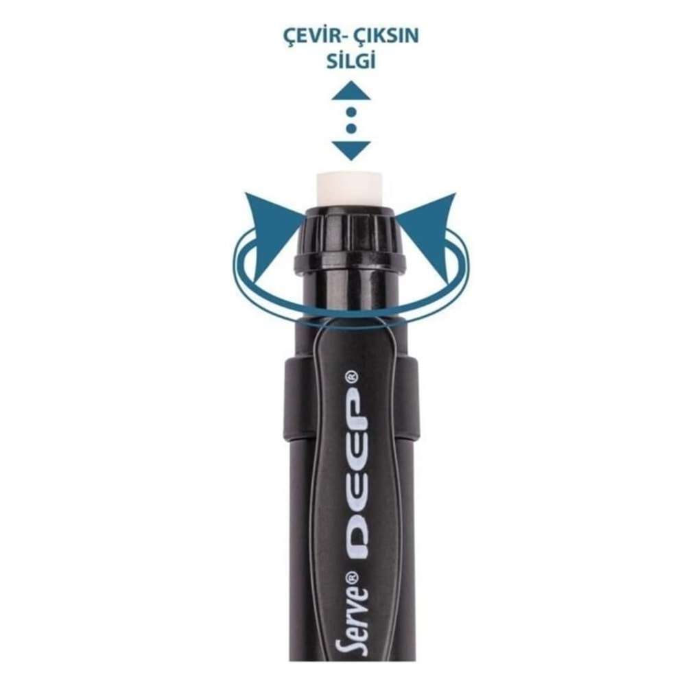 SERVE DEEP VERSATİL KALEM 0.7 MM METALİK SİYAH