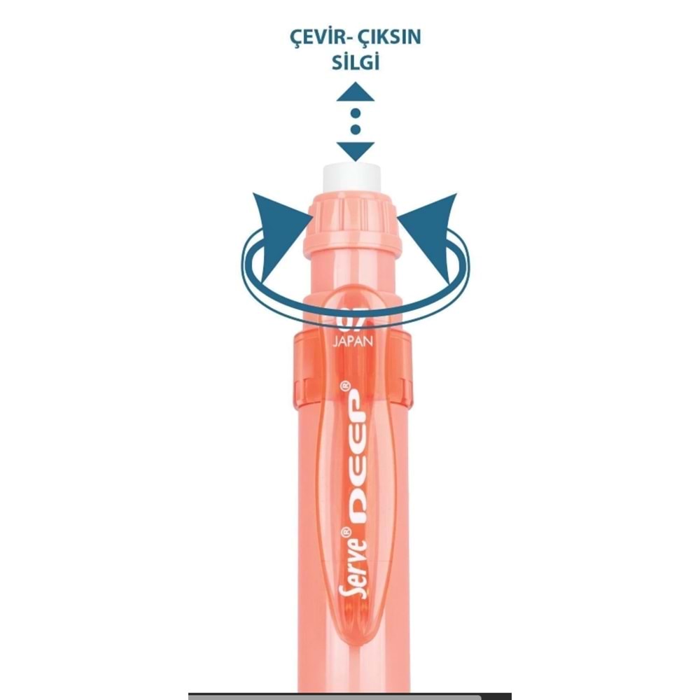 SERVE DEEP VERSATİL KALEM 0.7 MM MERCAN RENGİ