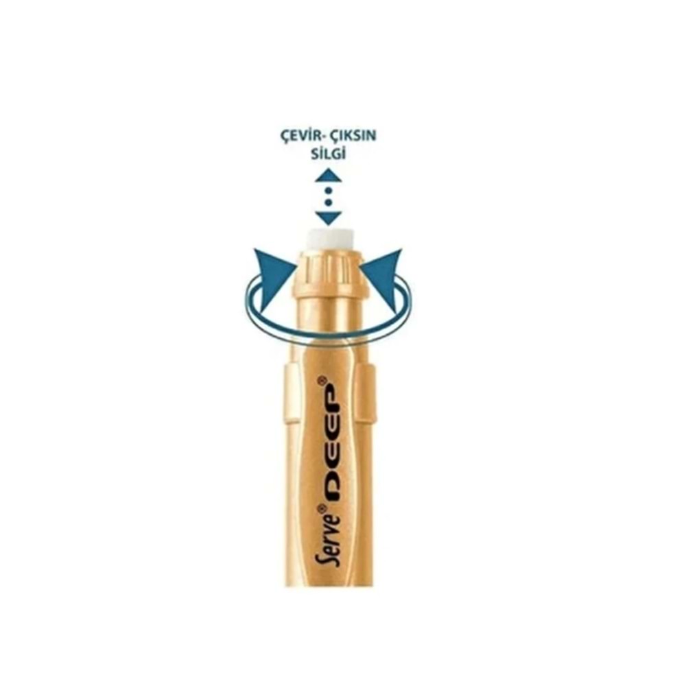 SERVE DEEP VERSATİL KALEM 0.7 MM METALİK ALTIN