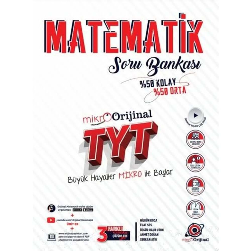 MİKRO ORJİNAL TYT MATEMATİK SORU BANKASI
