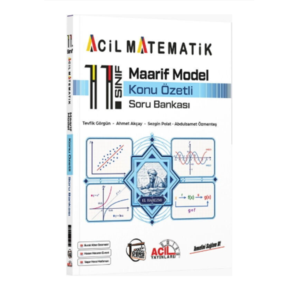 Acil Yayınları 11. Sınıf Acil Matematik Maarif Model Konu Özetli Soru Bankası