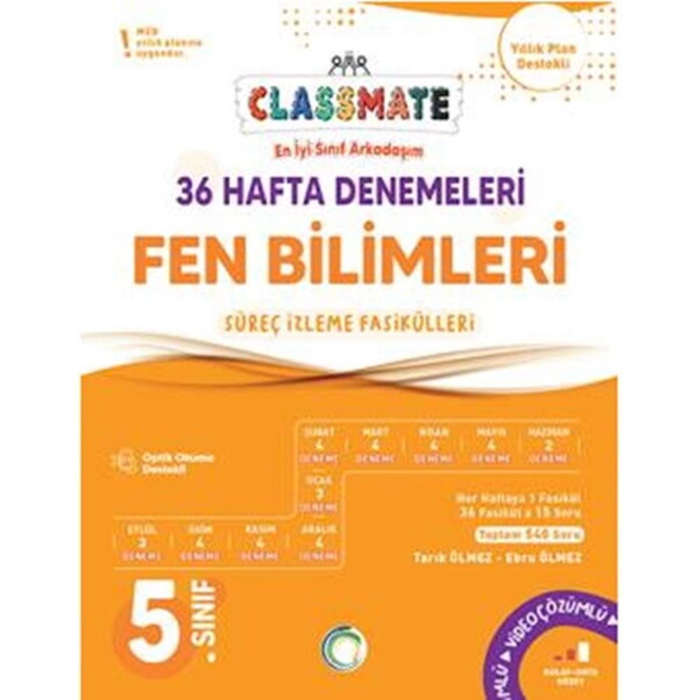 5. Sınıf Classmate 36 Hafta denemeleri Fen Bilimleri