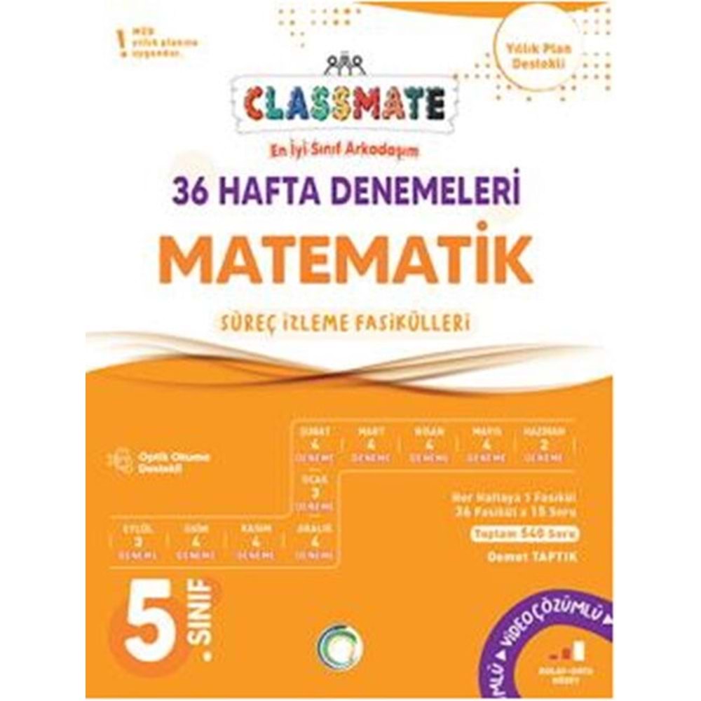 5. Sınıf Classmate 36 Hafta denemeleri Matematik