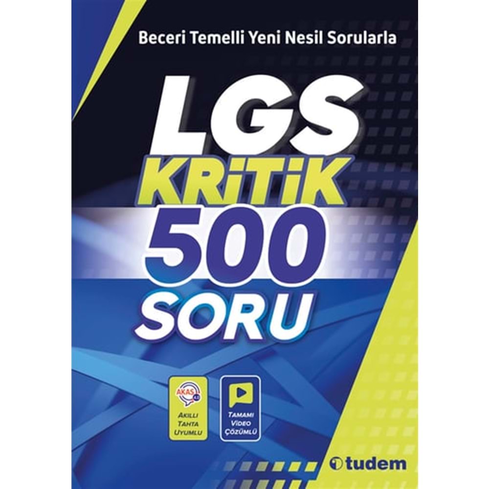 TUDEM 8.SINIF LGS KRİTİK 500 SORU
