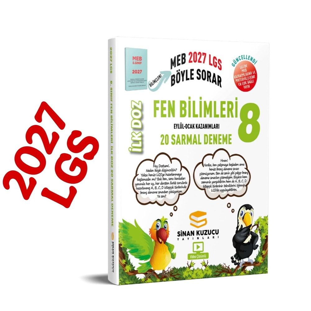 SİNAN KUZUCU 8.SINIF FEN BİLİMLERİ İLK DOZ DENEME -2027-