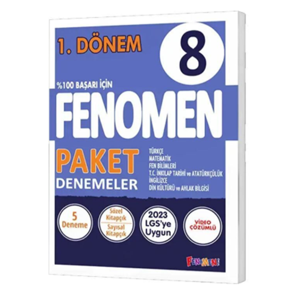 FENOMEN 8 TÜM DERSLER 1.DÖNEM PAKET DENEMELER (5 DENEME)