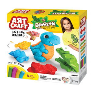 3D Dinozor Oyun Hamur Seti