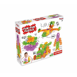 FunFun Puzzle (128 Parça) - Lego Setleri - Geometrik Oyuncak