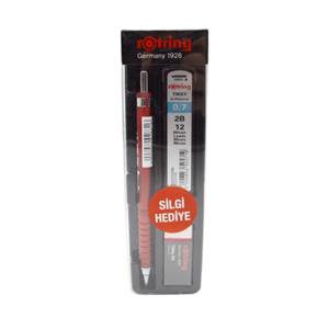 Rotring TİKKY RETRO VERSATİL KALEM 07MM KIRMIZI (KALEM+SİLGİ+MİN)