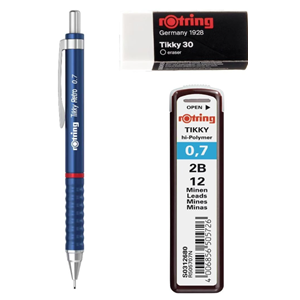 Rotring TİKKY RETRO VERSATİL KALEM 07MM MAVİ (KALEM+SİLGİ+MİN)