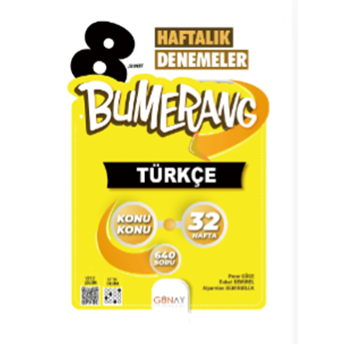 8. SINIF Bumerang 32 Haftalık Türkçe Denemeleri