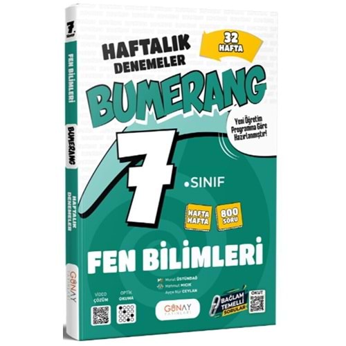 7.SINIF Bumerang 32 Haftalık Fen Bilimleri Denemeleri