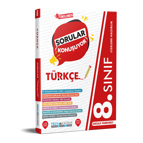 PRUVA 8. SINIF SORULAR KONUŞUYOR SORU BANKASI TÜRKÇE