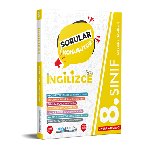 PRUVA 8. SINIF SORULAR KONUŞUYOR SORU BANKASI İNGİLİZCE