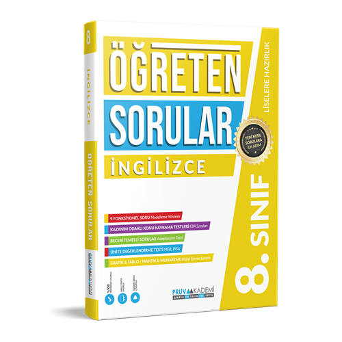 PRUVA 8. SINIF ÖĞRETEN SORULAR SORU BANKASI İNGİLİZCE