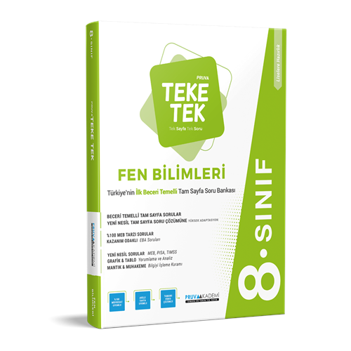 PRUVA 8. SINIF TEKE TEK SORU BANKASI FEN BİLİMLERİ