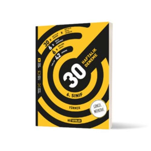 HIZ YAYINLARI 6. SINIF TÜRKÇE 30 HAFTALIK DENEME
