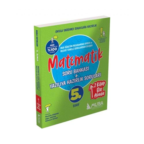 MUBA 5. Sınıf Matematik Soru Bankası + Yazılıya Hazırlık Soruları 2'Si 1 Arada