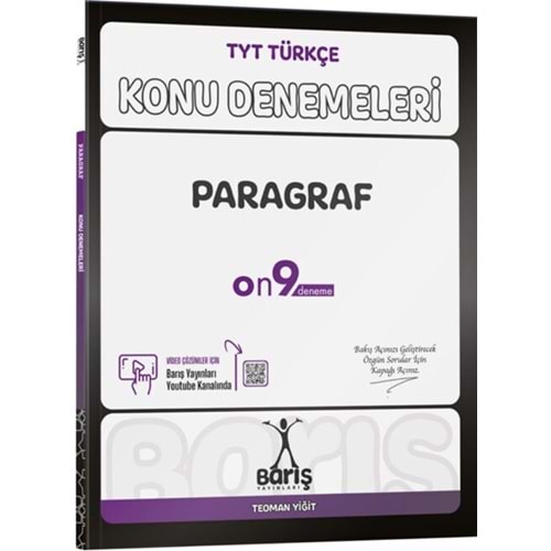 BARIŞ YAYINLARI TYT TÜRKÇE PARAGRAF KONU DENEMELERİ