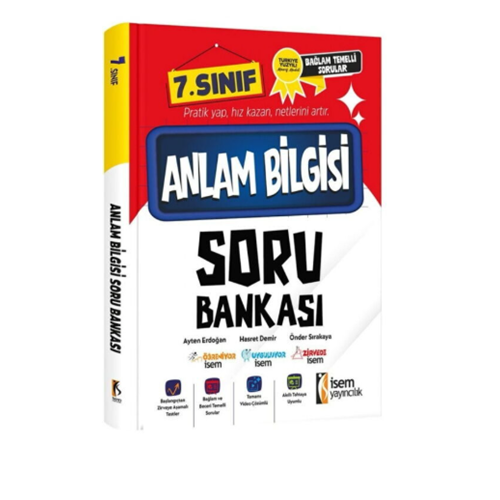 İsem Yayınları 7. Sınıf Anlam Bilgisi Soru Bankası