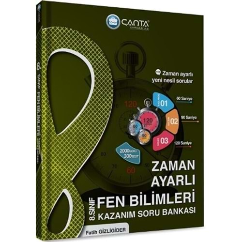 Çanta 8.sınıf zaman ayarlı fenbilimleri soru bankası