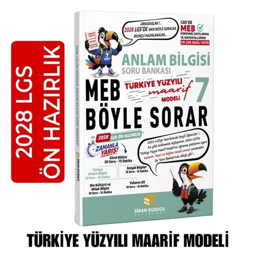 SİNAN KUZUCU 7.SINIF ANLAM BİLGİSİ SORU BANKASI