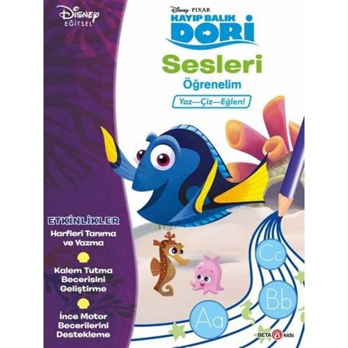 Disney Kayıp Balık DORİ sesleri Öğrenelim Yaz-Çiz-Eğlen!