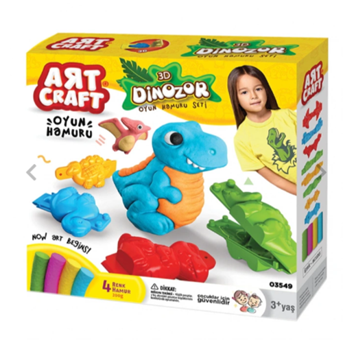 3D Dinozor Oyun Hamur Seti