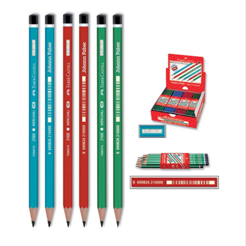 Faber-Castell 2160 Köşeli Mercanlı Kurşun Kalem HB