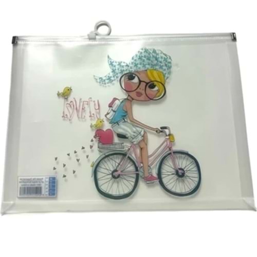 Südor Desenli Fermuarlı A4 Dosya