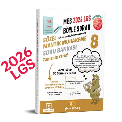 8. Sınıf 2026 Lgs Meb Böyle Sorar Sözel Mantık Muhakeme Soru Bankası